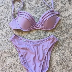 Aquasuit by La Perla Purple Bikini Swimsuit